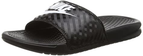 nike damen wmns benassi jdi dusch &|Amazon.com: NIKE Womens Benassi JDI Black/White Sandal 9 .